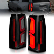 Load image into Gallery viewer, ANZO 2015-2020 Chevrolet Tahoe LED Tail Lights w/ Light Bar Black Housing Smoke Lens