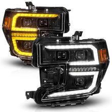 Load image into Gallery viewer, ANZO 19-21 GMC Sierra 1500 LED Projector Headlight w/Switchback+Sequential - Black