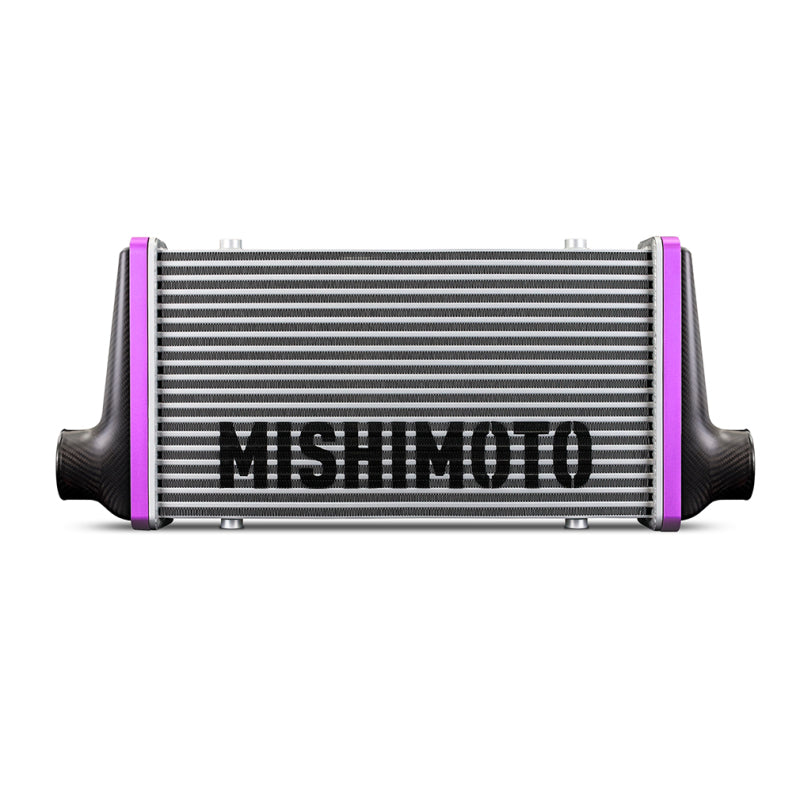 Mishimoto Universal Carbon Fiber Intercooler - Matte Tanks - 450mm Black Core - S-Flow - BK V-Band