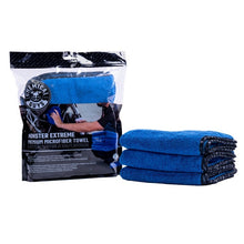Load image into Gallery viewer, Chemical Guys Monster Extreme Thickness Premium Microfiber Towel - 16in x 16in - Blue - 3 Pack
