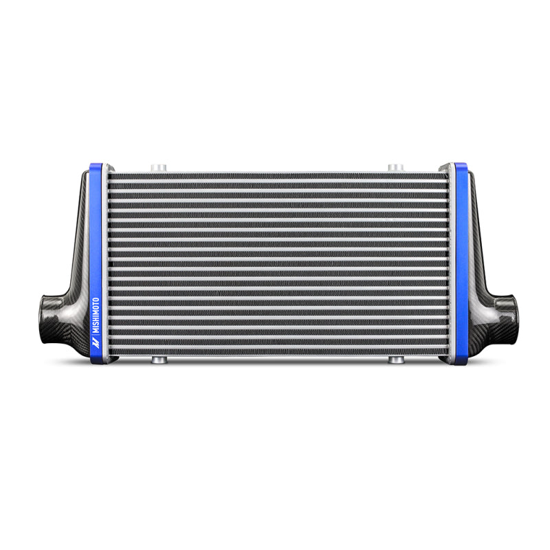 Mishimoto Universal Carbon Fiber Intercooler - Gloss Tanks - 600mm Gold Core - S-Flow - GR V-Band