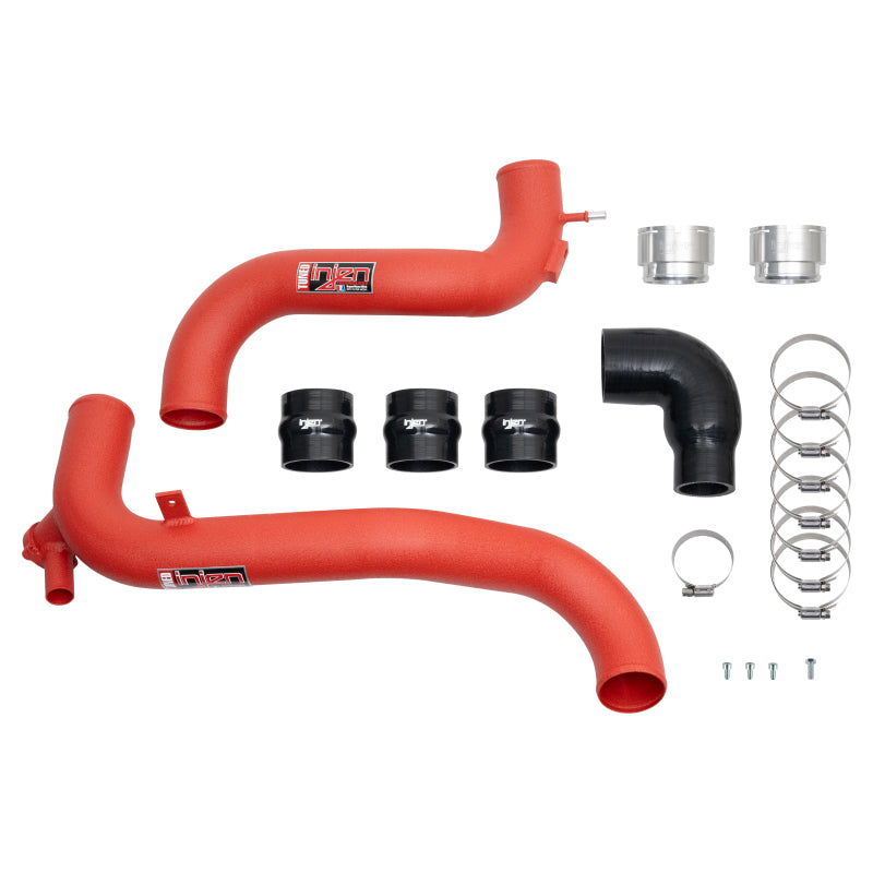 Injen 21-23 Ford Bronco L4-2.3L Turbo EcoBoost SES Intercooler Pipes Wrinkle Red