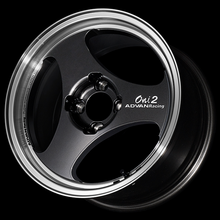 Load image into Gallery viewer, Advan ONI2 14x5.5 / +45 Offset / 4x100 / 63mm Bore / Machining and Black Gunmetallic