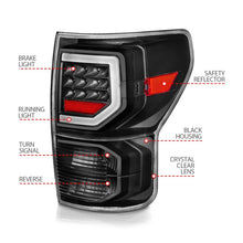 Load image into Gallery viewer, ANZO 07-11 Toyota Tundra Full LED Taillights Black Housing Clear Lens G2 (w/C light Bars)