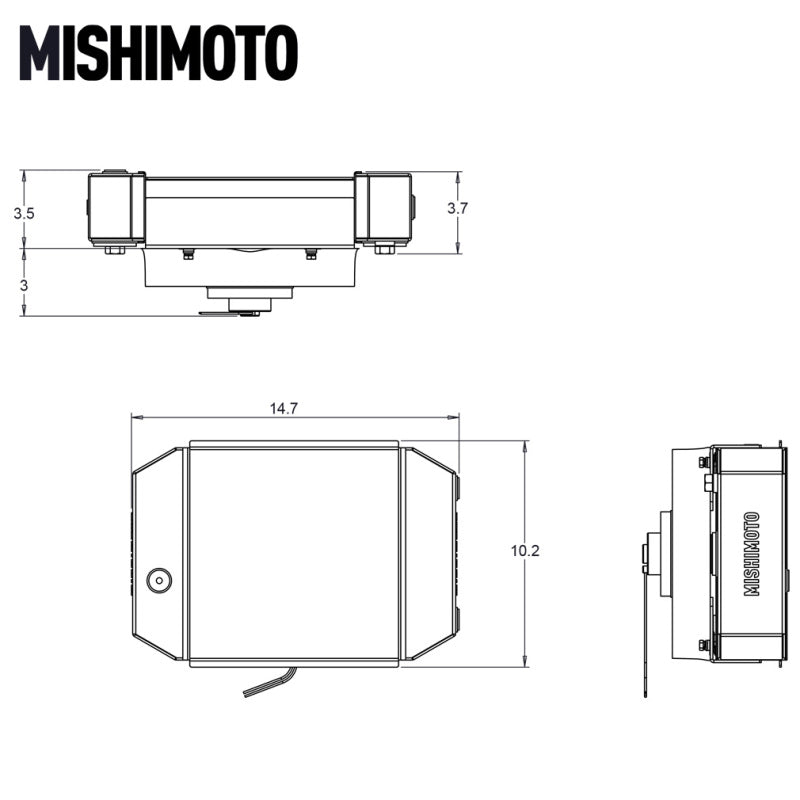 Mishimoto Universal Drag Race Performance Aluminum Radiator - Natural