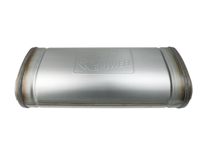 aFe MACH Force-Xp Muffler 2-1/2 IN Dual Inlet/Dual Outlet 5 IN H x 8 IN W x 18 IN L - Oval Body