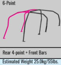 Load image into Gallery viewer, Cusco Safety21 4/5-Pssgr 6-PT BLK DASH-ESCAPE Roll Cage Subaru STi GVB 11-14 (S/O/No Cancel)