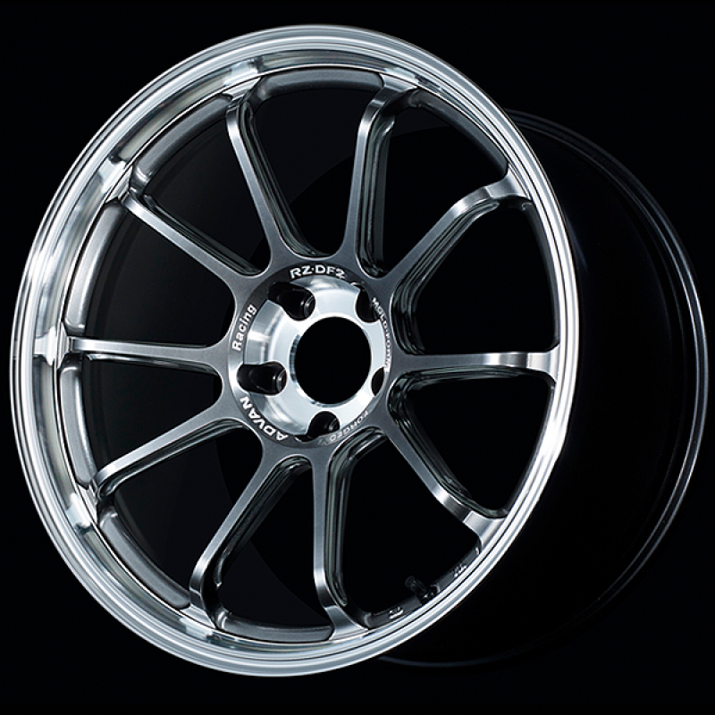 Advan RZ-DF2 19x10.0 / +32 Offset / 5x120 / 72.5mm Bore / Diamond Cut and Hyper Platinum Black
