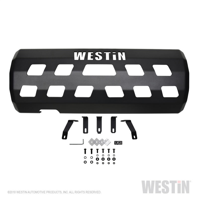 Westin 18-22 Jeep Wrangler JL (Excl. 4xe) Muffler Skid Plate - Tex. Blk