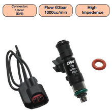 Load image into Gallery viewer, DeatschWerks Universal 1000cc Single Fuel Injector / 48mm Length / 14mm O-Ring Seals
