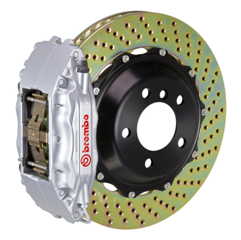 Brembo 01-02 Viper RT-10/GTS Front GT BBK 6 Piston Cast 355x32 2pc Rotor Drilled-Silver