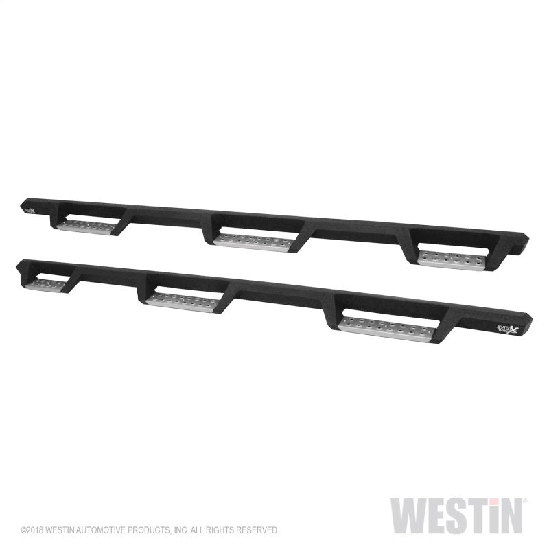 Westin/HDX 99-16 Ford F-250/350 Crew Cab (6.75ft Bed) Stainless Drop Nerf Step Bars - Textured Black