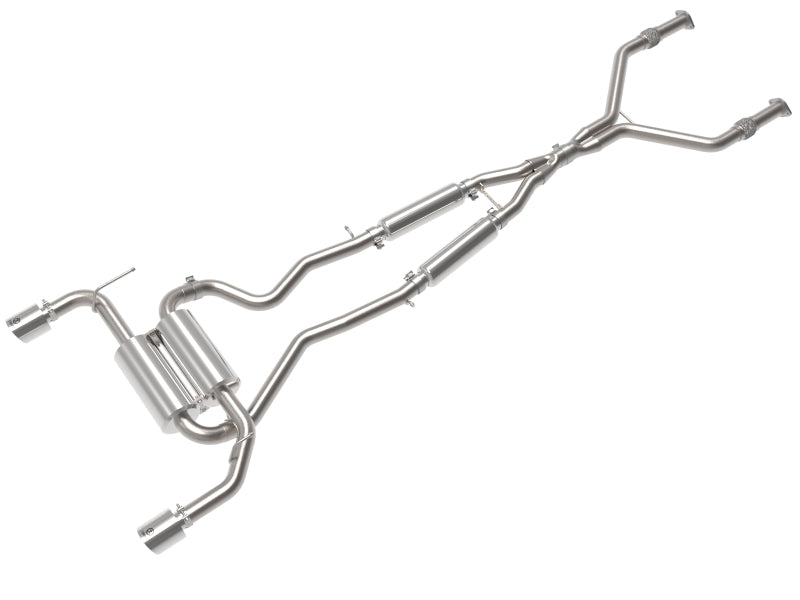 aFe Takeda Cat-Back Exhaust System Infiniti Q50 14-15 V6-3.7L- Polished Tip