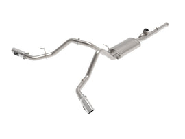 aFe Gemini XV Cat-Back Exhaust System GM Trucks 09-18 V6-4.3/V8-4.8/5.3L- Cut-Out Polished
