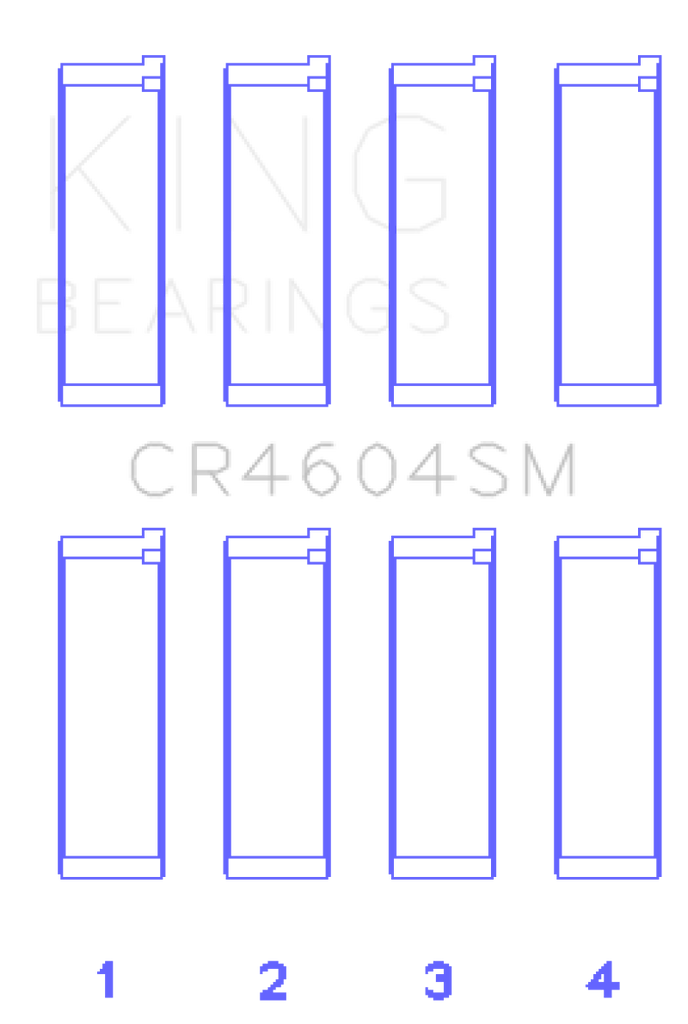 King Engine Bearings Ford 2.3L Duratec / Mazda L3-VDT MZR Turbo (Size + 0.5) Con Rod Bearing Set