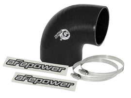 aFe Magnum FORCE Intake Coupling Kit (3-1/2 IN to 3 IN ID x 90 Deg.) Elbow Reducing Coupler - Black