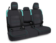Load image into Gallery viewer, PRP Jeep Wrangler JT Rear Bench Covers - with Armrest - Black/Teal
