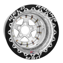 Load image into Gallery viewer, Weld Alumastar 2.0 15x12 / 5x4.5 BP / 7in. BS Polished Wheel - Black Single Bead Lock MT