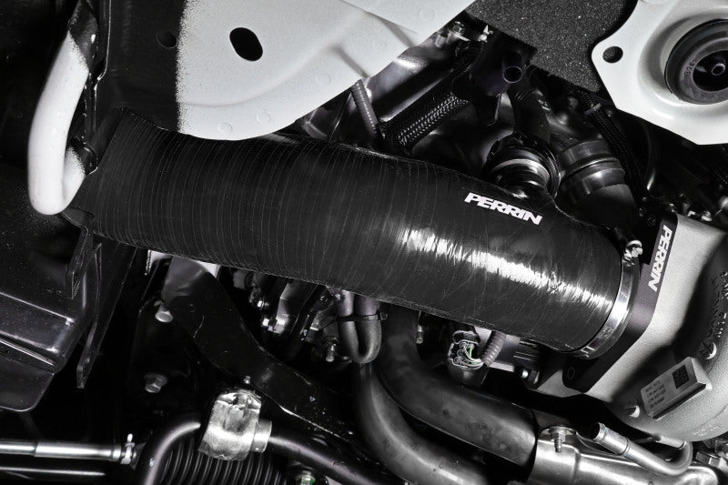PERRIN 22-26 Subaru WRX / 20-25 LGT & OBXT Turbo Inlet Hose w/Turbo Adapter Flange (Long) - Black