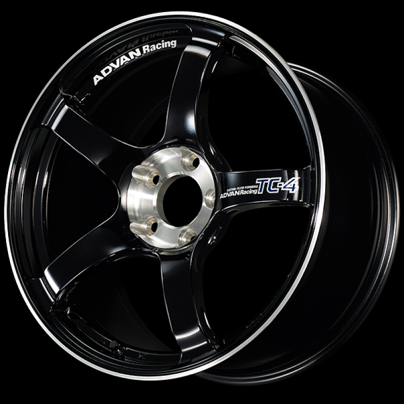 Advan TC-4 SE 15x7.0 / +42 Offset / 4x100 / 63mm Bore / Racing Gloss Black and Diamond Cut