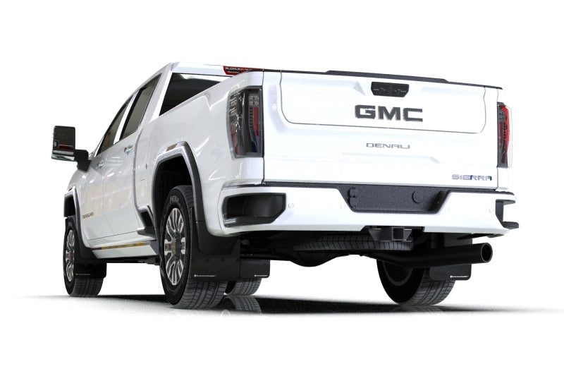 Rally Armor 20-26 GMC Sierra 2500/3500 HD Denali Black Mud Flap w/White Logo