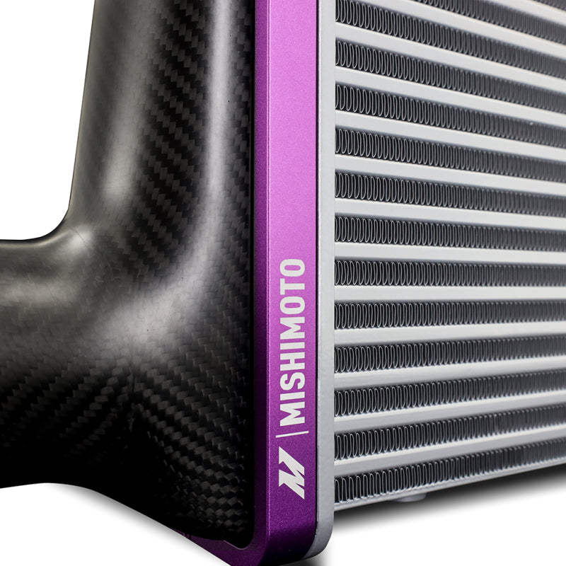 Mishimoto Universal Carbon Fiber Intercooler - Matte Tanks - 450mm Black Core - S-Flow - DG V-Band