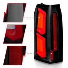Load image into Gallery viewer, ANZO 2015-2020 Chevrolet Tahoe LED Tail Lights w/ Light Bar Black Housing Smoke Lens