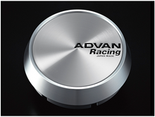 Load image into Gallery viewer, Advan Racing Center Cap 73mm Middle - Platinum Silver w/ Black Letters