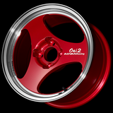 Advan ONI2 15x5.0 / +45 Offset / 4x100 / 63mm Bore / Machining and Racing Candy Red