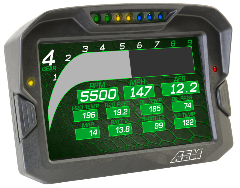 AEM CD-7 Logging GPS Enabled Race Dash Carbon Fiber Digital Display w/o VDM (CAN Input Only)