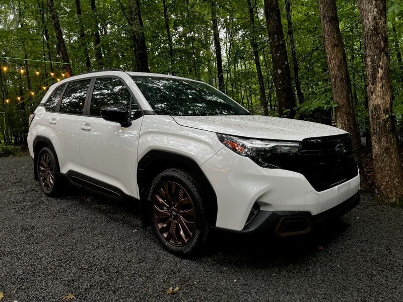 Rally Armor 25-26 Subaru Forester &amp; Hybrid Black UR Mud Flap w/Metallic Black Logo