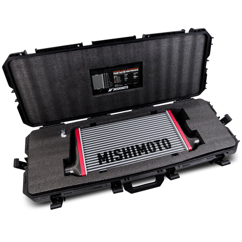 Mishimoto Universal Carbon Fiber Intercooler - Matte Tanks - 450mm Black Core - S-Flow - R V-Band