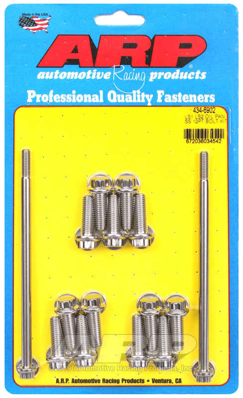 ARP Chevy LS1 LS2 Stainless Steel 12 Point Oil Pan Bolt Kit