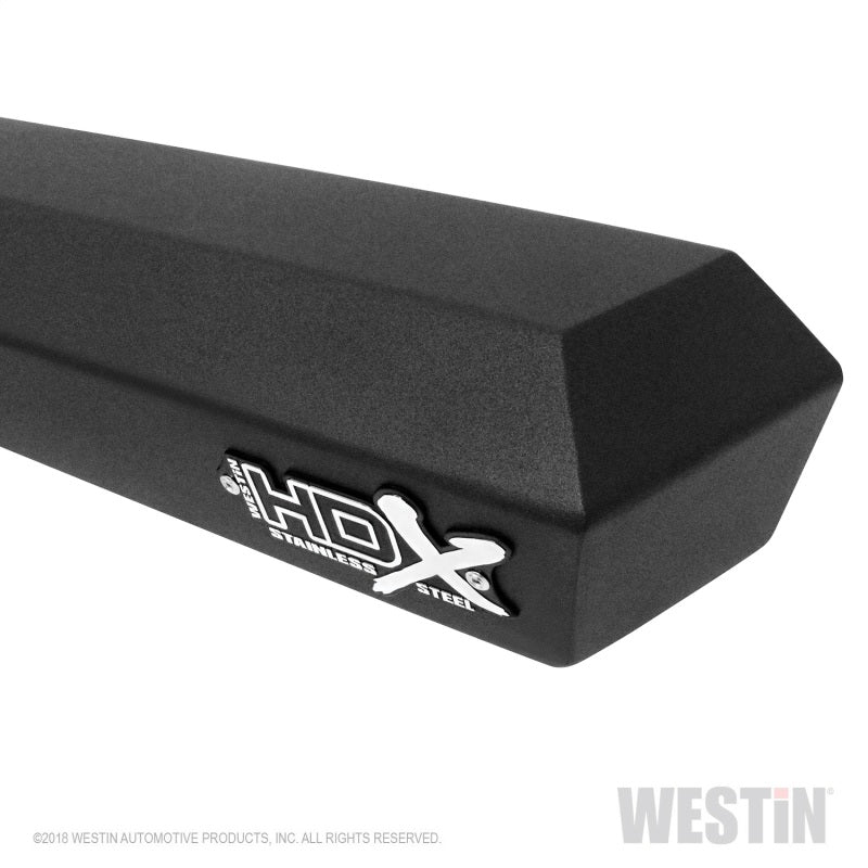 Westin 07-21 Toyota Tundra DC HDX Stainless Drop Nerf Step Bars - Tex. Blk