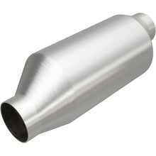 Load image into Gallery viewer, MagnaFlow 2in In/Out 4in Round Body 11.875in L Universal California Legal Catalytic Converter