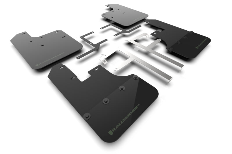 Rally Armor 19-25 Jeep Gladiator JT (Incl. Overland/Sport/Sport S) Black Mud Flap w/Army Green Logo