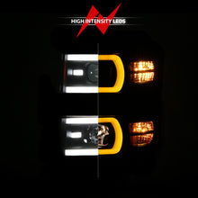 Load image into Gallery viewer, ANZO 14-15 Chevy Silverado 1500 Black Dual Switchback+Sequential LED Tube Sq. Projector Headlights