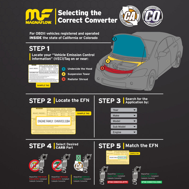 MagnaFlow 2in./2.5in. D/S T1 Universal Converter