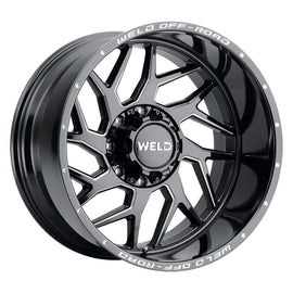 Weld Off-Road W117 22X10 Fulcrum 8X170 ET-18 BS4.75 Gloss Black MIL 125.1