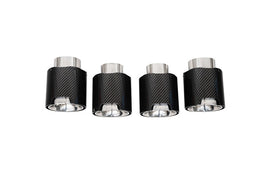 Corsa 2020-25 Chevrolet Corvette C8 RWD 4.5in Carbon Fiber Polished Tip Kit (For Corsa Exhaust Only)
