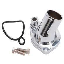 Load image into Gallery viewer, Edelbrock Ford SB V8 Edelbrock 15 Deg. Polished Aluminum Waterneck