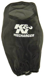 K&N PreCharger Air Filter Wrap Round Straight Black 3.625in ID x 9in H