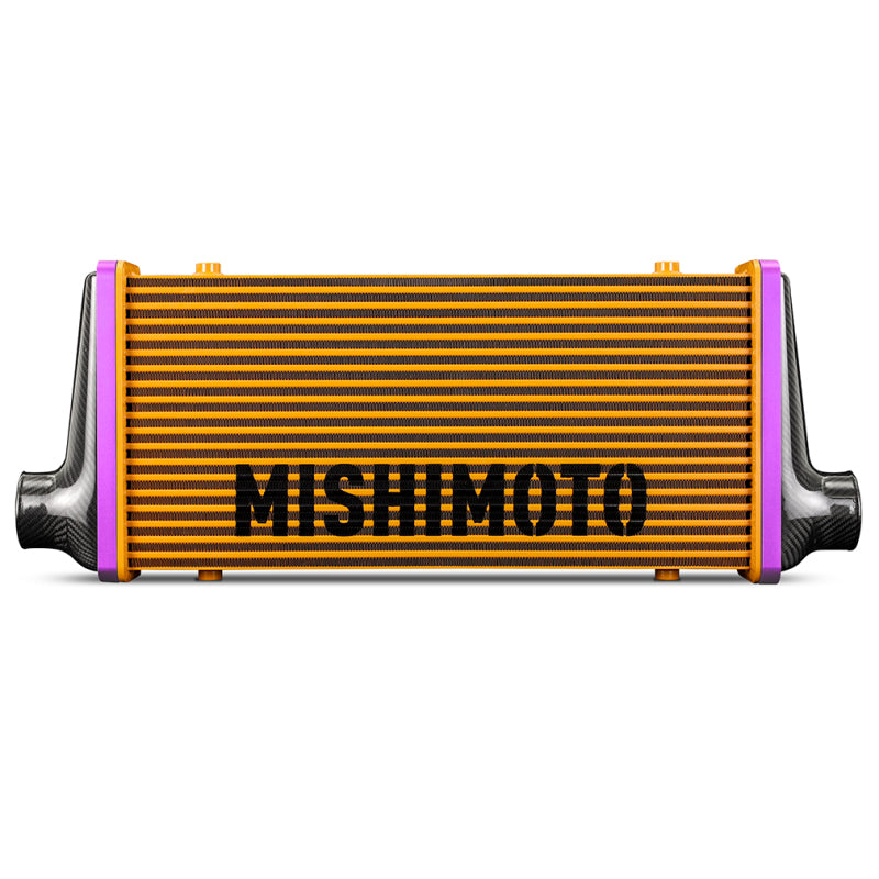 Mishimoto Universal Carbon Fiber Intercooler - Matte Tanks - 600mm Black Core - S-Flow - BK V-Band