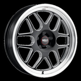 Weld Solana Drag 17x5 / 6x135 BP / ET-7 / 87.1mm Bore - Gloss Black MIL DIA Wheel