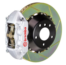 Load image into Gallery viewer, Brembo 07-15 Q7 (4L) Rear GT BBK 4 Piston Cast 380x28 2pc Rotor Slotted Type-1-Silver