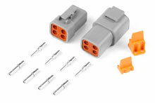 Load image into Gallery viewer, Haltech Matching Set of Deutsch DTP-4 Connectors (25 Amp) Plug &amp; Pins