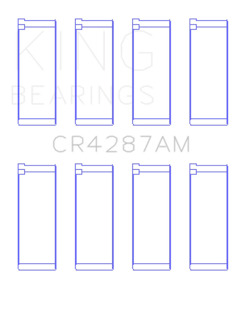 King Engine Bearings Acura B18C1/B18C5 L4 / Honda 110CI DOHC (Size +0.50) Rod Bearing Set