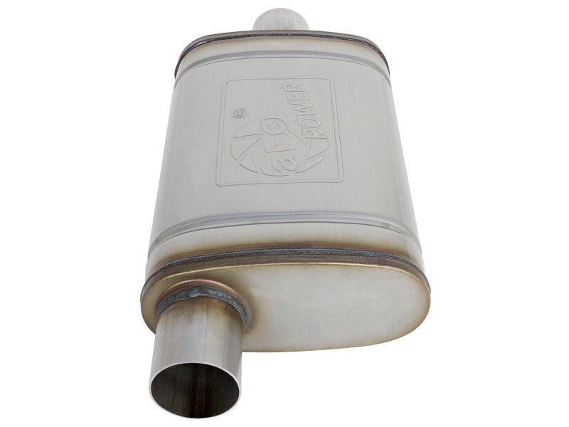 aFe MACH Force-Xp Muffler 2-1/2 IN ID Offset/Center x 9 IN W x 4 IN H x 14 IN L - Oval Body
