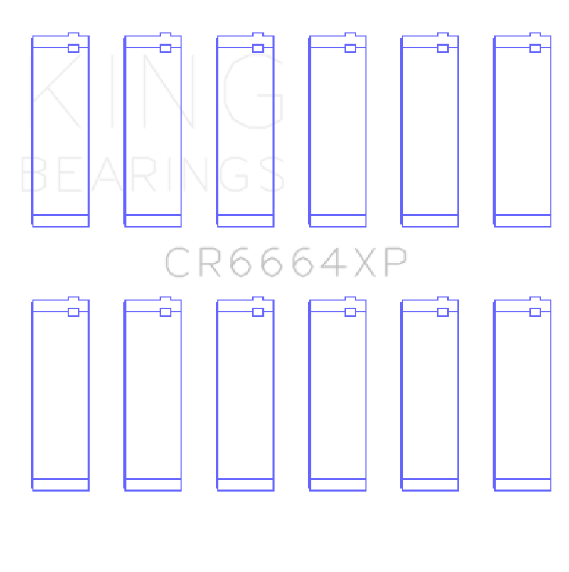 King Engine Bearings Buick V6 (Size STDX) XP - Series Performance Rod Bearing Set