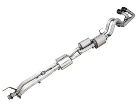 AWE Tuning 16-22 Toyota Tacoma 0FG Cat-Back Exhaust w/ BashGuard - Dual Diamond Black Tips